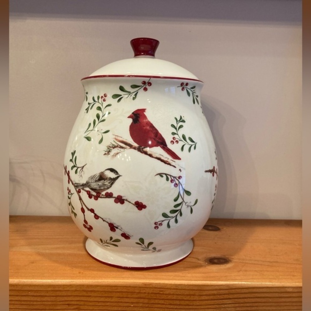 Better Homes And Gardens Red and Green Ceramic Jar